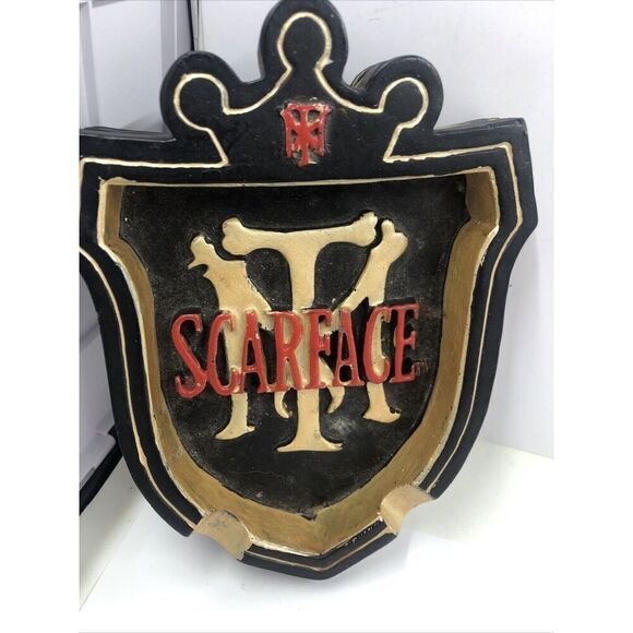 Scarface  Small Glass Ashtray Tony Montana Al Pacino Universal Studios - Picture 2 of 13